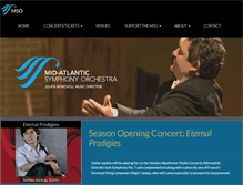 Tablet Screenshot of midatlanticsymphony.org